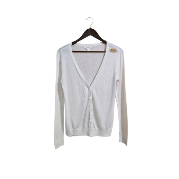 Forever 21 Sweaters - Forever 21 Women's Cardigan Sweater Size M White Button Up Long Sleeve Preppy